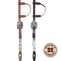 BIlly Royal Double S Double Silver Ferrule Show Headstall